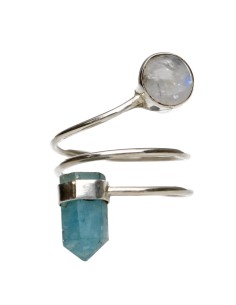 Anello di acquamarina e...
