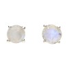 Faceted Moonstone Earrings in Sterling Silver 925