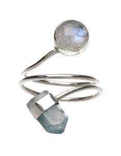 Anello in acquamarina e...