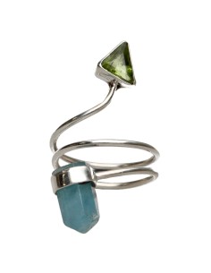 Bague aigue-marine et...