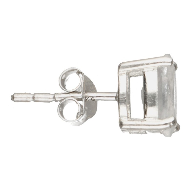 Orecchini Ovale in Pietra Luna Faccettata in Argento Sterling 925