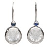 Gotland Snowflake Quartz with Sapphire Earrings in 925 Sterling Silver