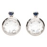Flocon de neige de Gotland Boucles d'oreilles boutons en argent 925 avec flocon de neige en quartz et saphir
