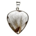 Pendentif en argent 925 en quartz fumé rutilé (43R)