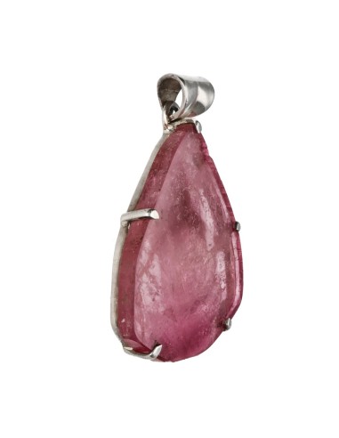 Ciondolo di Tormalina Rosa in Argento...
