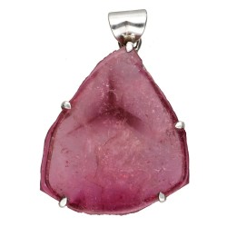 Pendente in Tormalina Rosa in Argento Sterling 925 (47R)