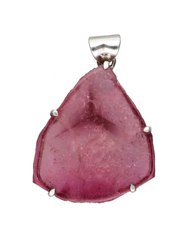 Ciondolo di Tormalina Rosa in Argento...