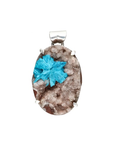 Colgante of Cavansite in Sterling...