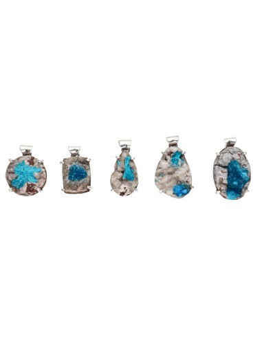 Colgante of Cavansite in Sterling...