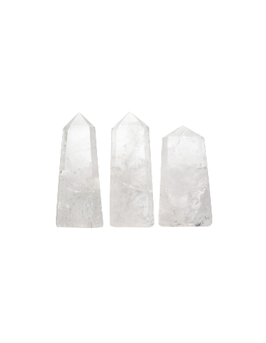 Pointes en quartz blanc poli de...