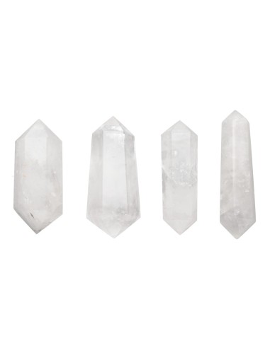 Quartz blanc biterminé