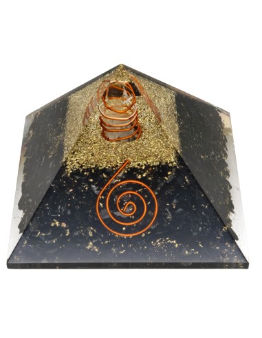 Piramide di Orgonite con tormalina in...