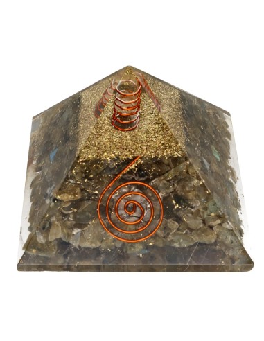 Piramide in Orgonite di Labradorite...