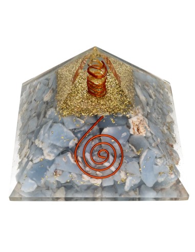 Piramide in resina di Angelite con...