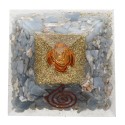 Pirámide de Angelita  en Resina con Espiral 7x7