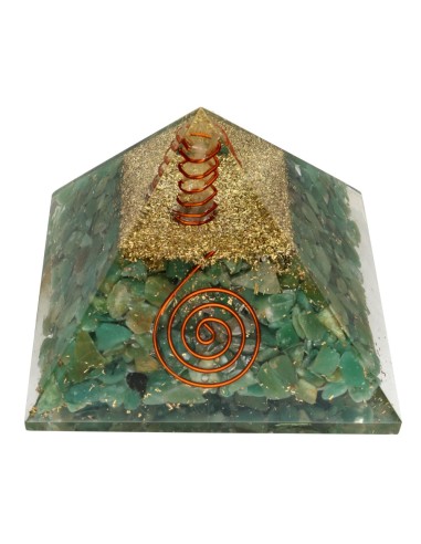 Pirámide Orgonita de Jade Verde en...