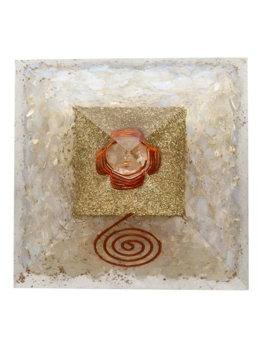 Piramide Orgonite di Opalina in...