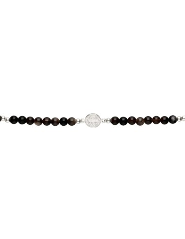 Pulsera di Ossidiana con San Benito...