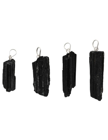 Pendente di Tormalina Nera Grezza con...