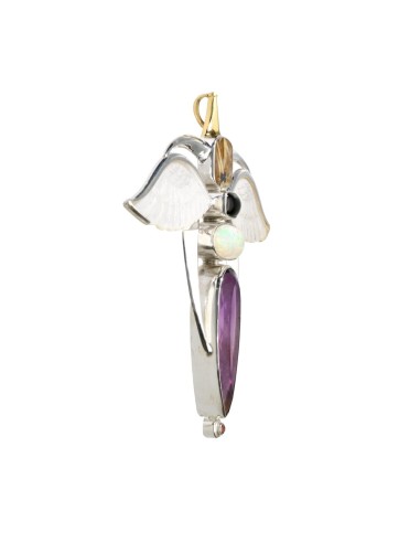 Colgante di Ali Madreperla in Argento...
