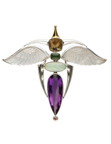 Pendentif Ailes en nacre en argent...