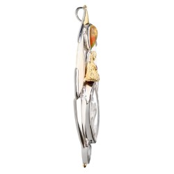 Ciondolo di Ali in Madreperla in Argento Sterling 925 e Oro (58R)