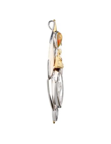 Pendentif Ailes en nacre en argent...