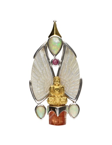 Pendentif Ailes en nacre en argent...