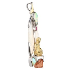 Pendente di Ali in Madreperla in Argento Sterling 925 e Oro (59R)