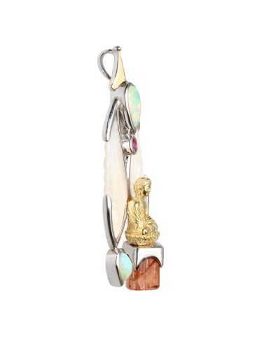 Colgante di Ali Madreperla in Argento...