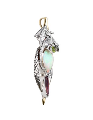 Colgante di Drago in Argento Sterling...