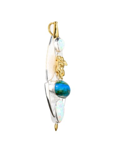 Colgante di Ali Madreperla in Argento...