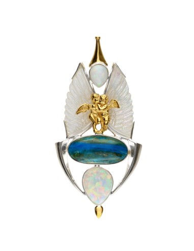 Colgante di Ali Madreperla in Argento...