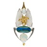 Pendentif Ailes en nacre en argent 925 et or (61R)