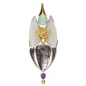 Pendentif Ailes en nacre en argent 925 et or (65R)