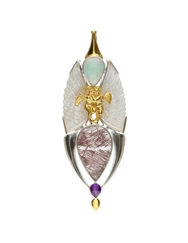 Colgante di Ali Madreperla in Argento...
