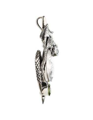 Colgante di Drago in Argento Sterling...