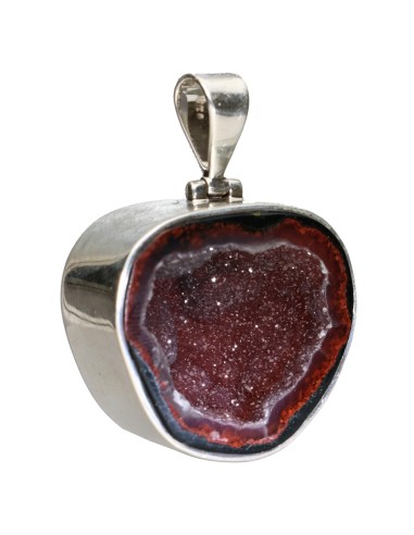 Geodino Agate Pendant in 925 Sterling...