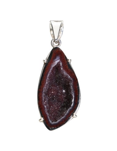 Pendentif Agate Géodino en argent 925...