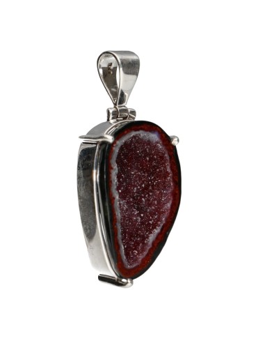 Pendentif Agate Géodino en argent 925...
