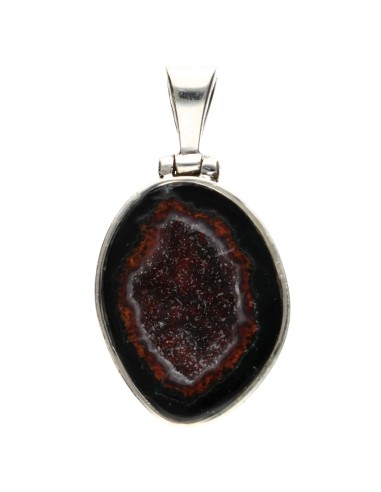 Geodino Agate Pendant in 925 Sterling...
