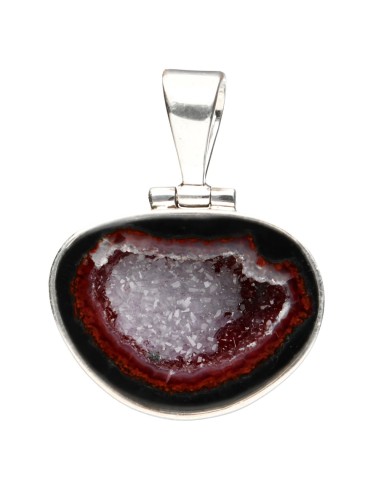 Geodino Agate Pendant in 925 Sterling...