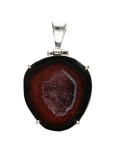 Geodino Agate Pendant in 925 Sterling...