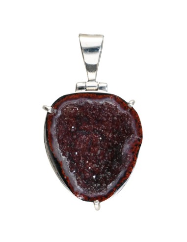 Pendentif Agate Géodino en argent 925...