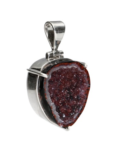 Pendentif Agate Géodino en argent 925...