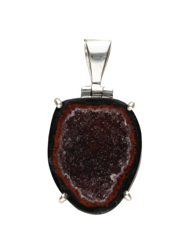 Pendentif Agate Géodino en argent 925...
