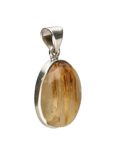 Rutilated Quartz Pendant in 925...