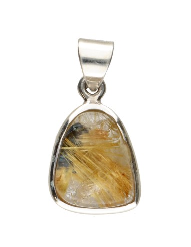 Rutilated Quartz Pendant in 925...