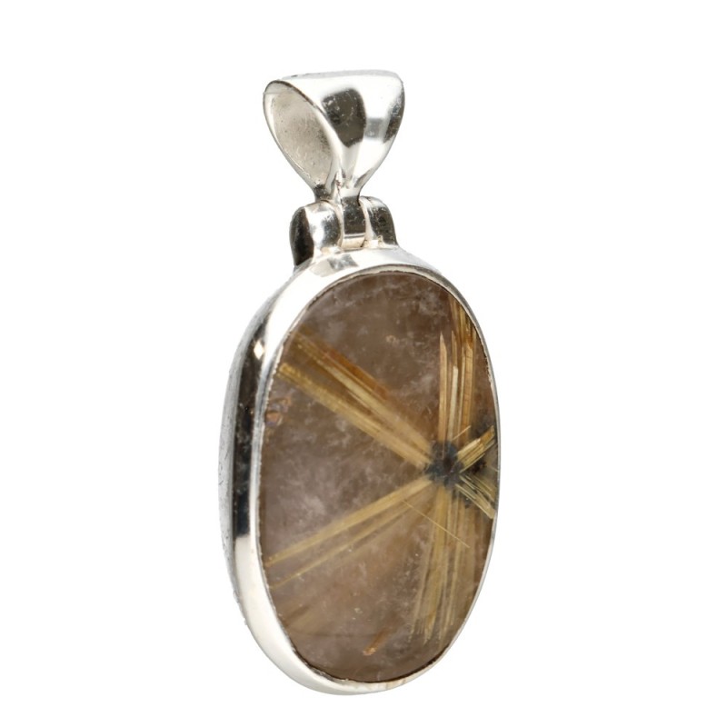 Pendente in Quarzo Rutilato in Argento Sterling 925 (21S)