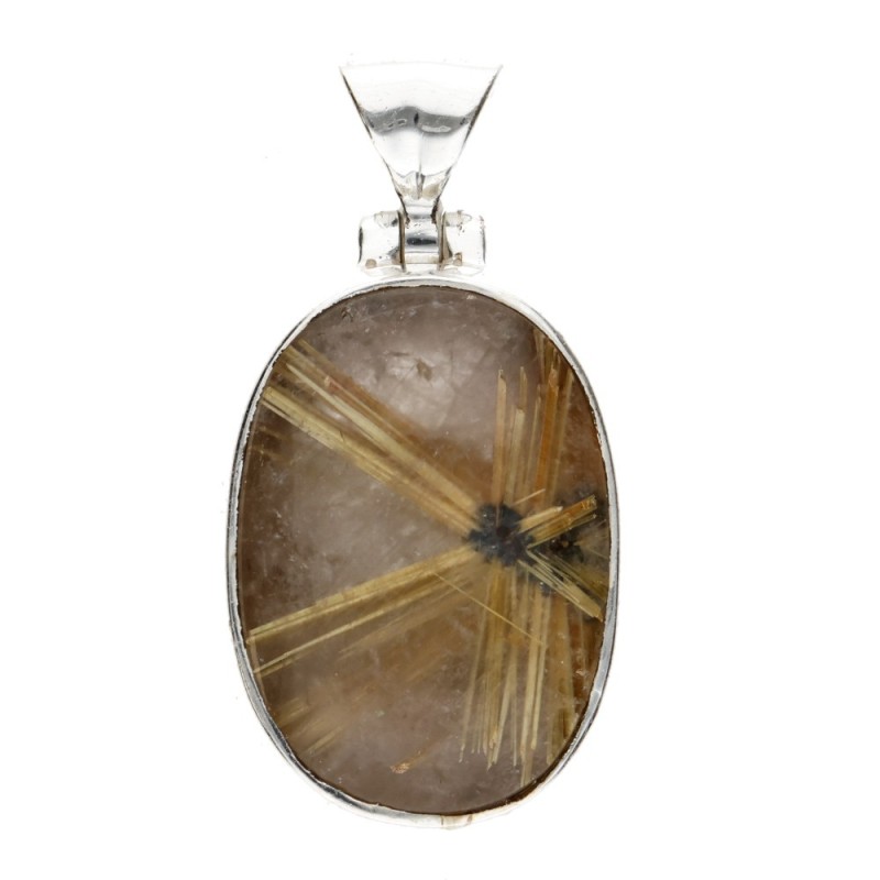 Pendente in Quarzo Rutilato in Argento Sterling 925 (21S)
